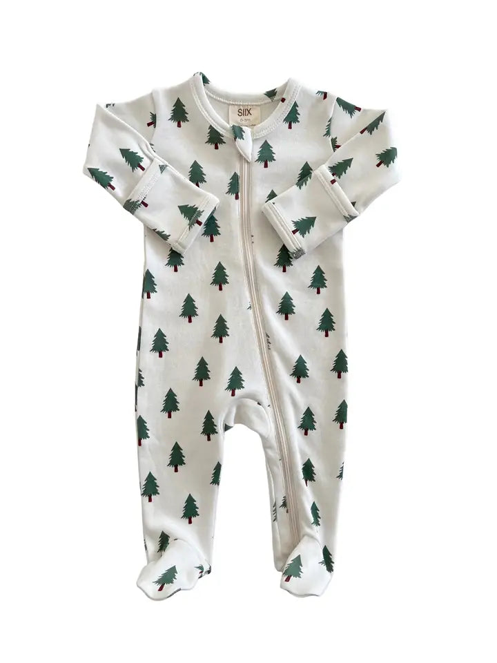 Trees Organic Zip Baby Footies