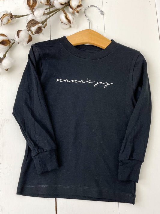 Mama's Joy Long Sleeve Tee - Black