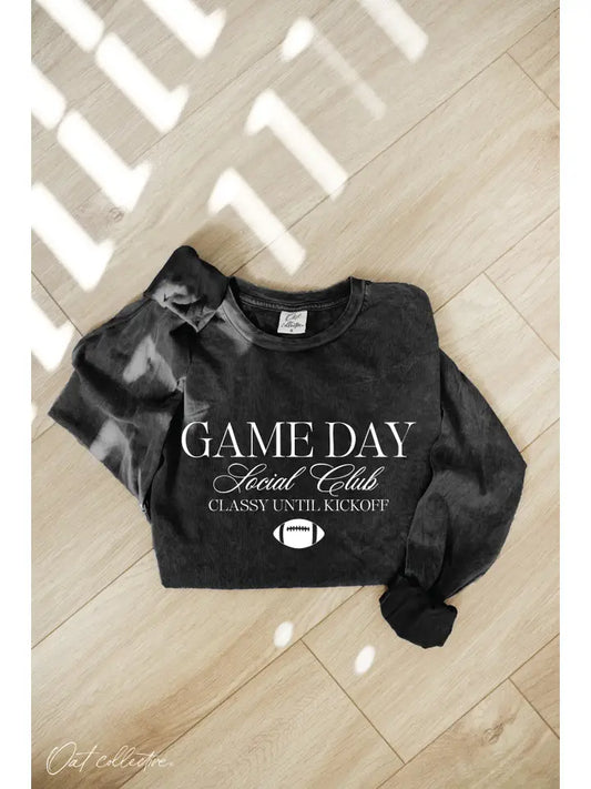 Game Day Social Mineral Long Sleeve - Black