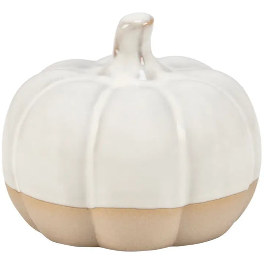 Small Glazed Ceramic Pumpkin