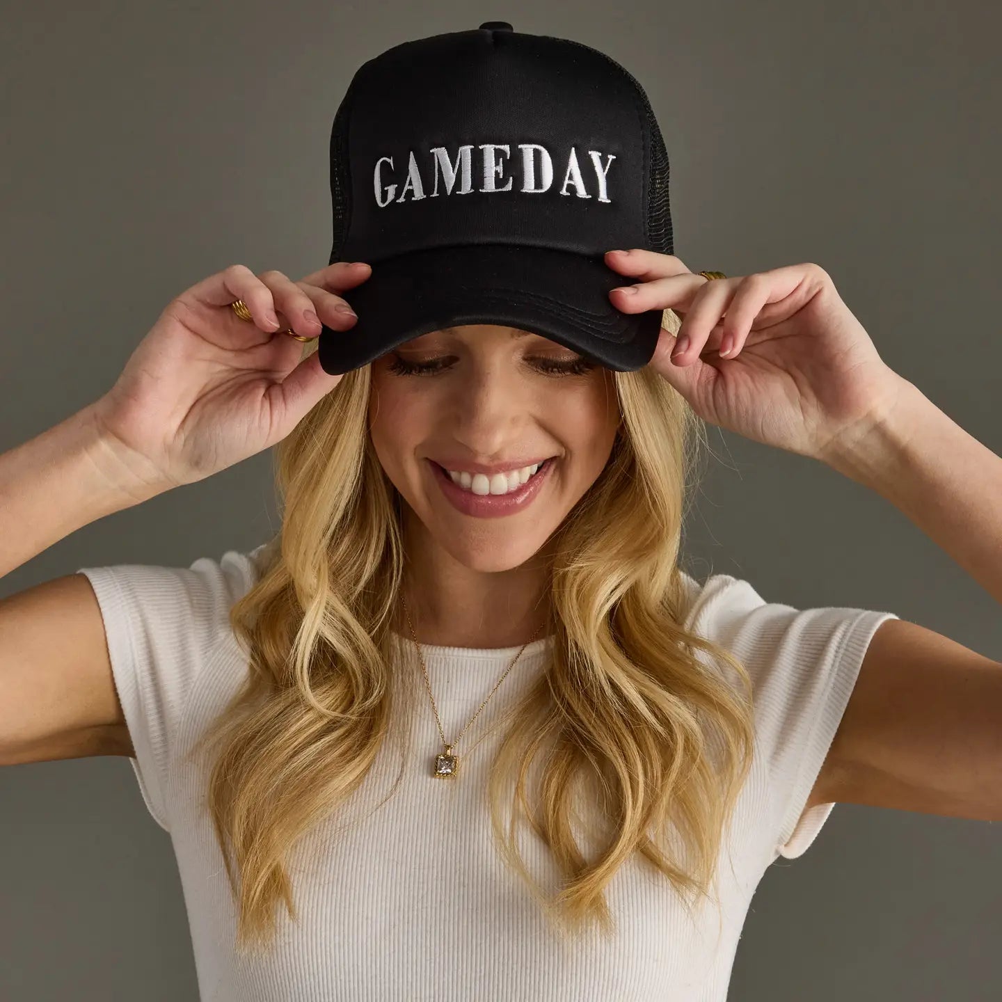 Game Day Trucker Hat - Black
