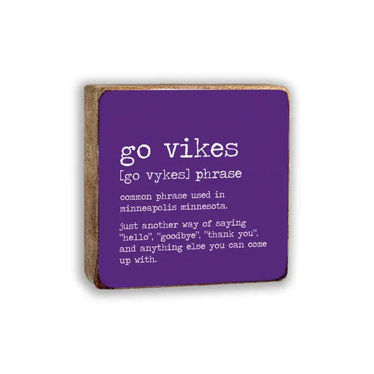 Go Vikes Definition Wood Block Decor