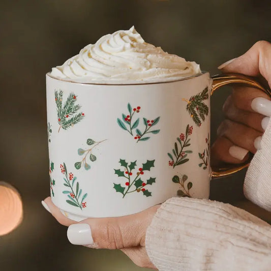 Holiday Greenery Mug - 17oz