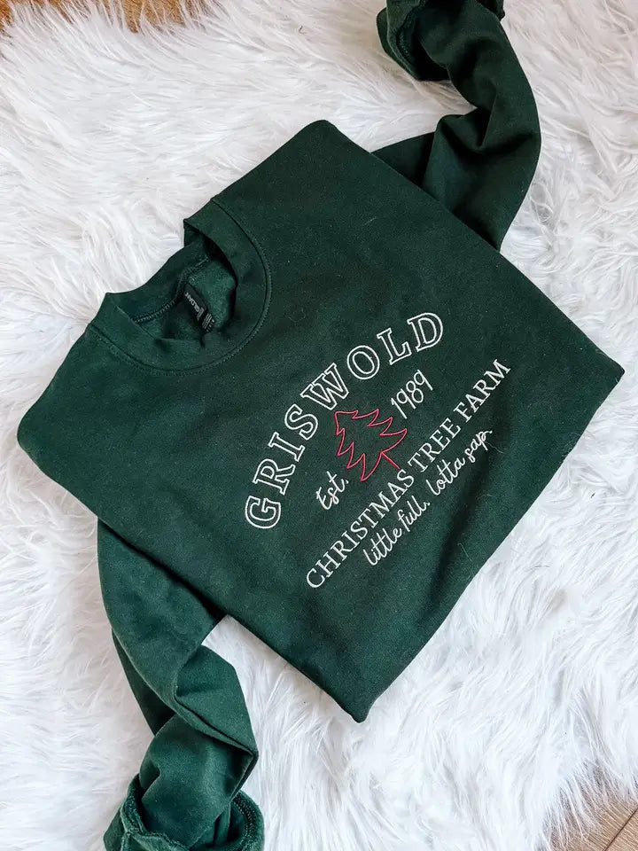 Griswold Christmas Embroidered Crewneck