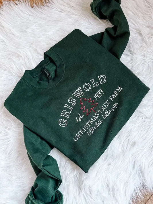 Griswold Christmas Embroidered Crewneck