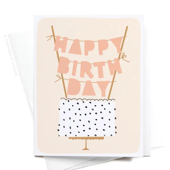 Happy Birthday Cake Greeting Card