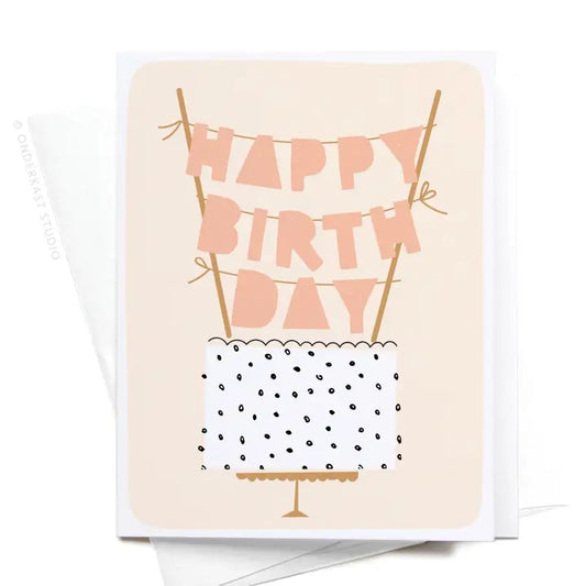 Happy Birthday Cake Greeting Card