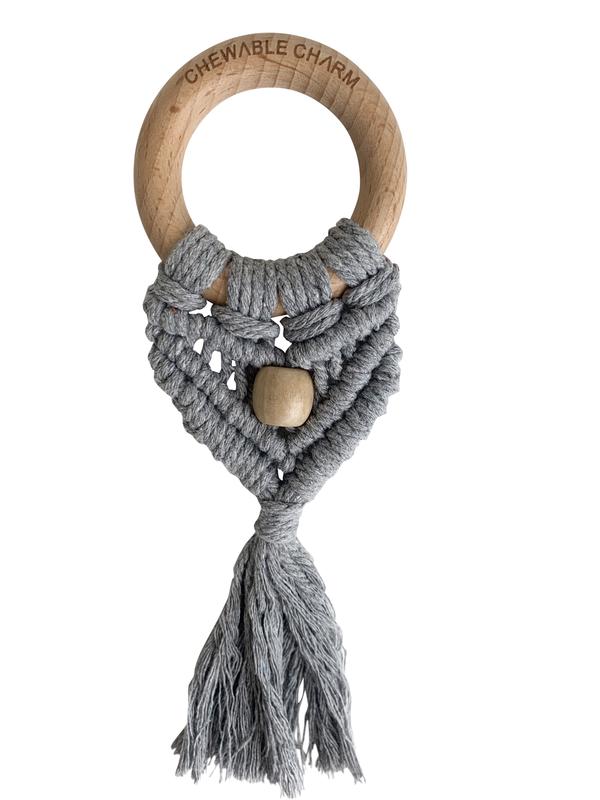 Celeste Macrame Teether - Grey