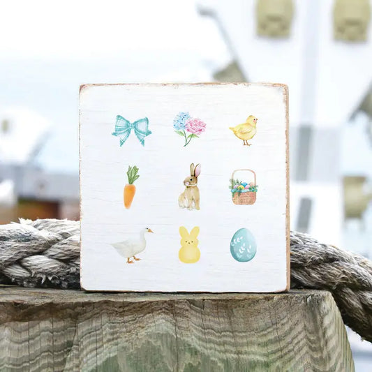 Easter Icons Wood Decor Block