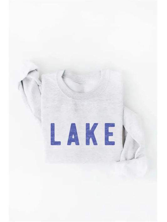 Lake Graphic Sweatshirt - White Heather