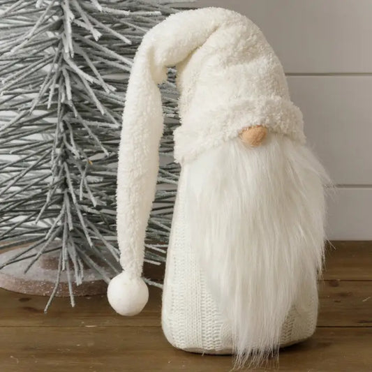 Fuzzy White Gnome (2 sizes)