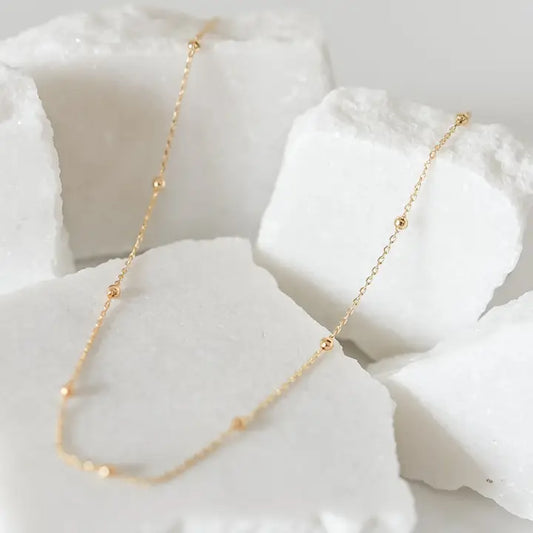 Dainty Satellite 18k Gold Plated Necklace