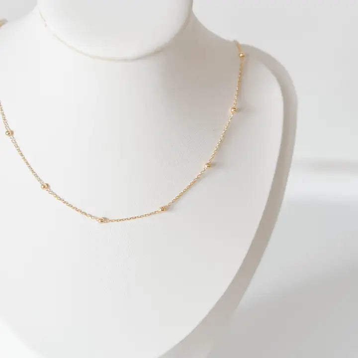 Dainty Satellite 18k Gold Plated Necklace