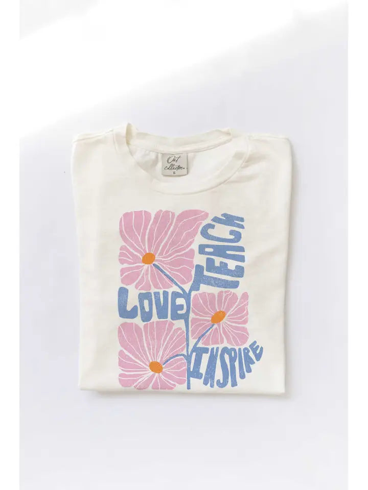 Teach Love Inspire Mineral Graphic Tee - Cream