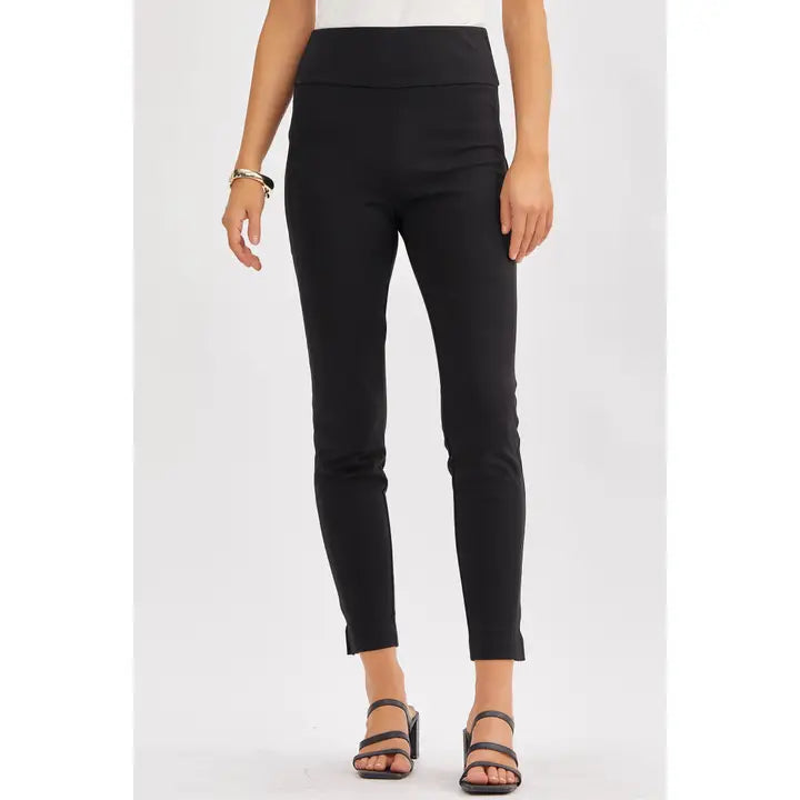 High Waisted Skinny Pants - Black