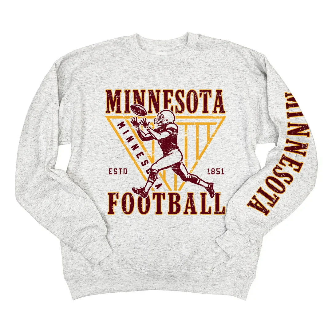 Minnesota Football Crewneck - Gold/Maroon