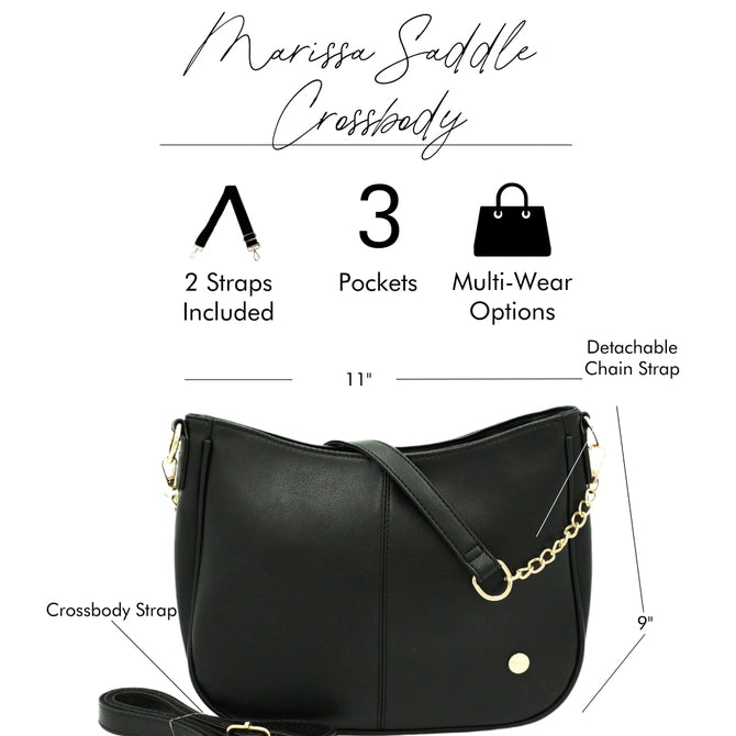 Vegan Leather Saddle Crossbody (3 colors)