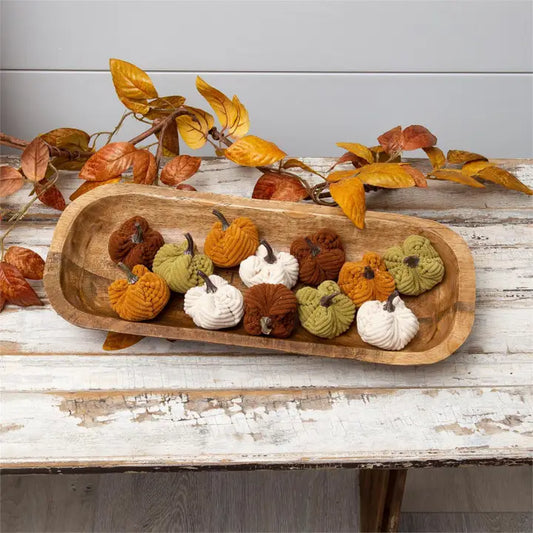 Mini Corduroy Pumpkins - Set of 12