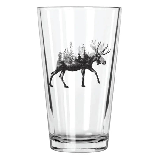 Moose Treeline Pint Glass - 16oz
