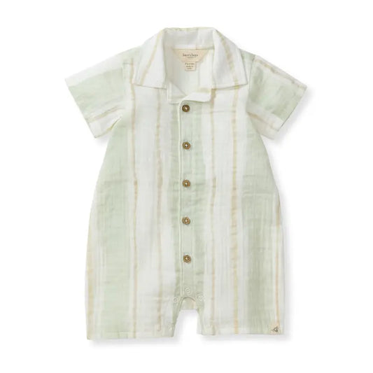 Organic Cotton Baby Romper - Pacific