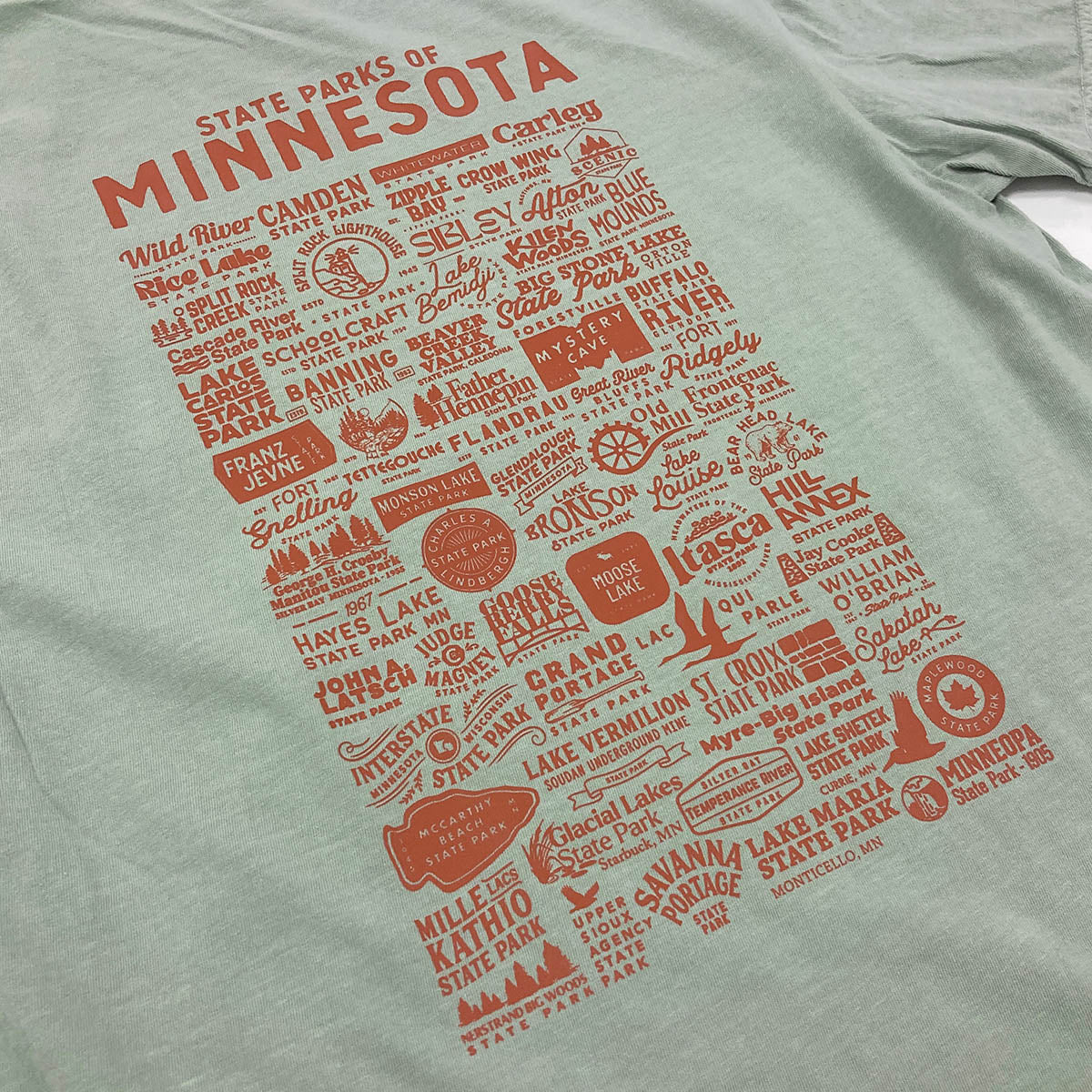 State Parks Minnesota Tee - Olive