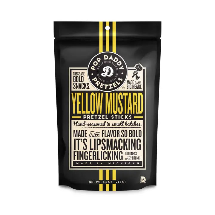 Pop Daddy Yellow Mustard Pretzels - 7.5oz