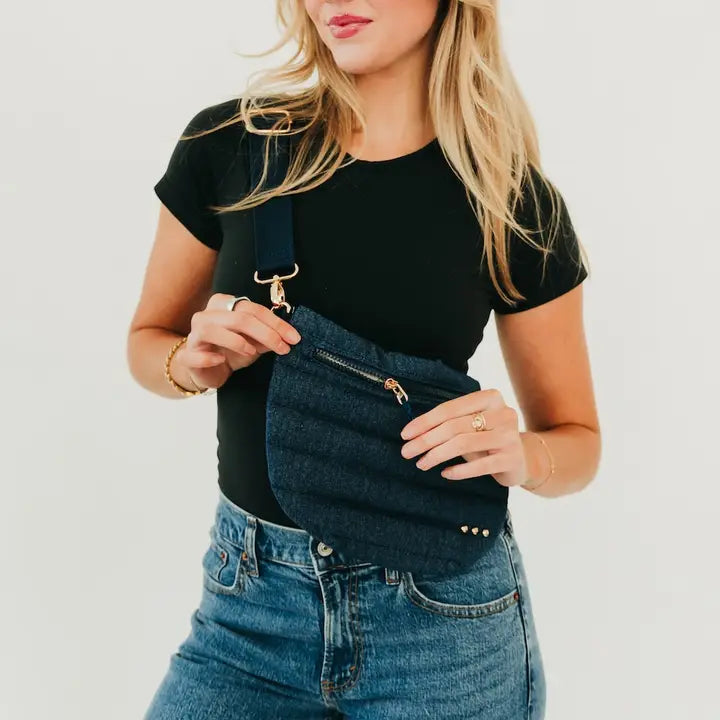 Denim Puffer Bum Bag