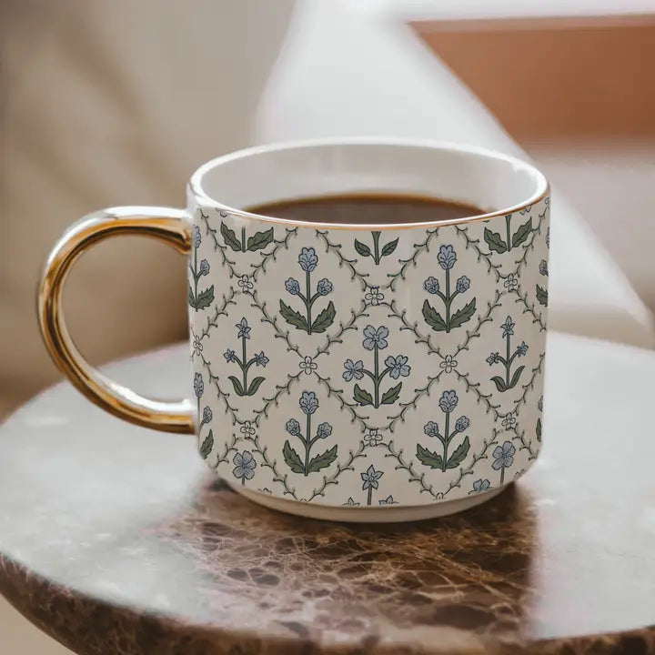 Floral Quilt Coffee Mug