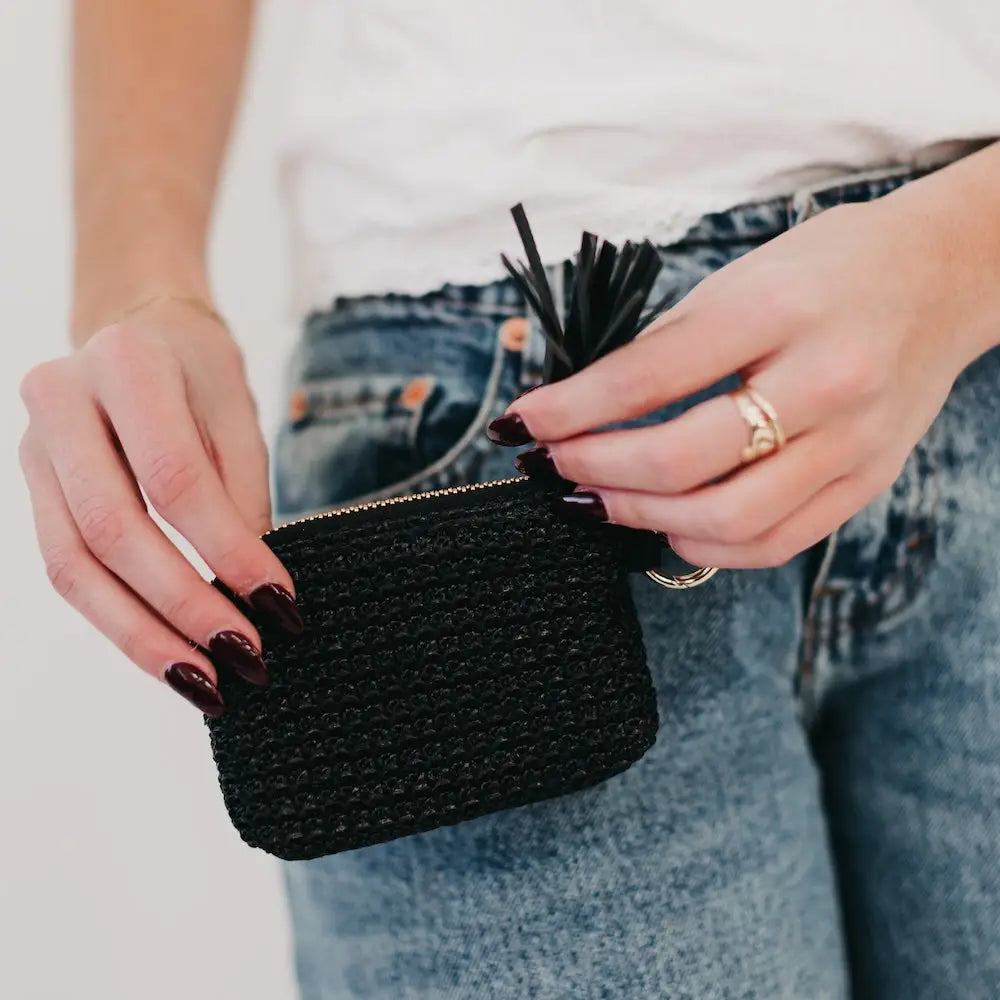 Raffia Card Holder Wallet (2 colors)