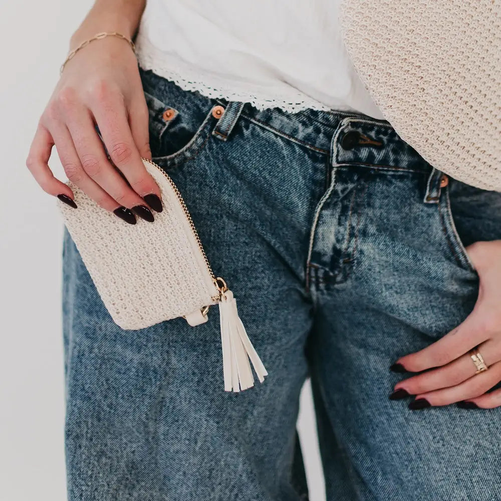 Raffia Card Holder Wallet (2 colors)