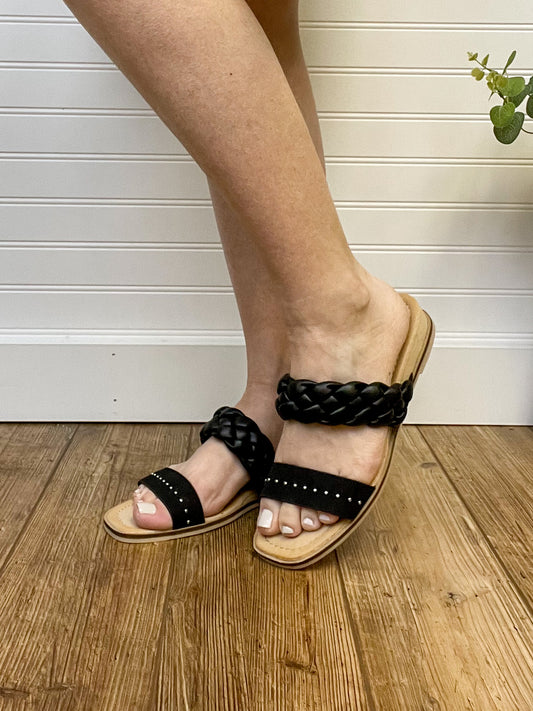 Every Braided Strap Sandals - Black