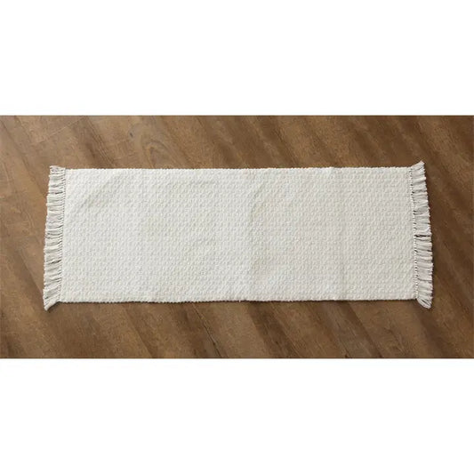 Woven Cream Fringe Table Runner
