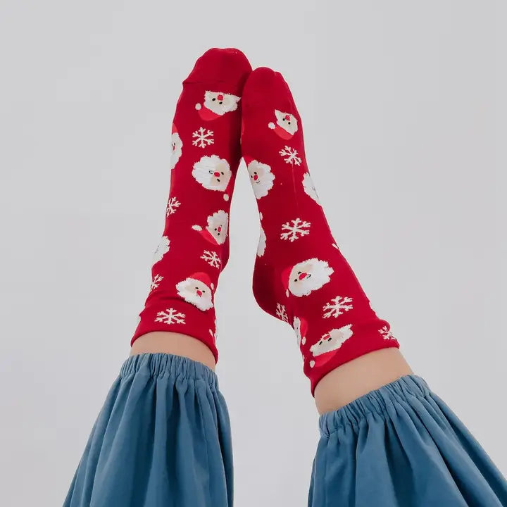 Santa Red Socks