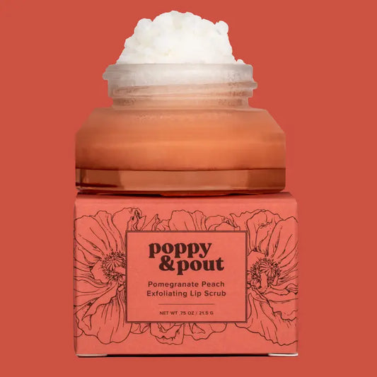 Poppy & Pout Lip Scrub - Pomegranate Peach