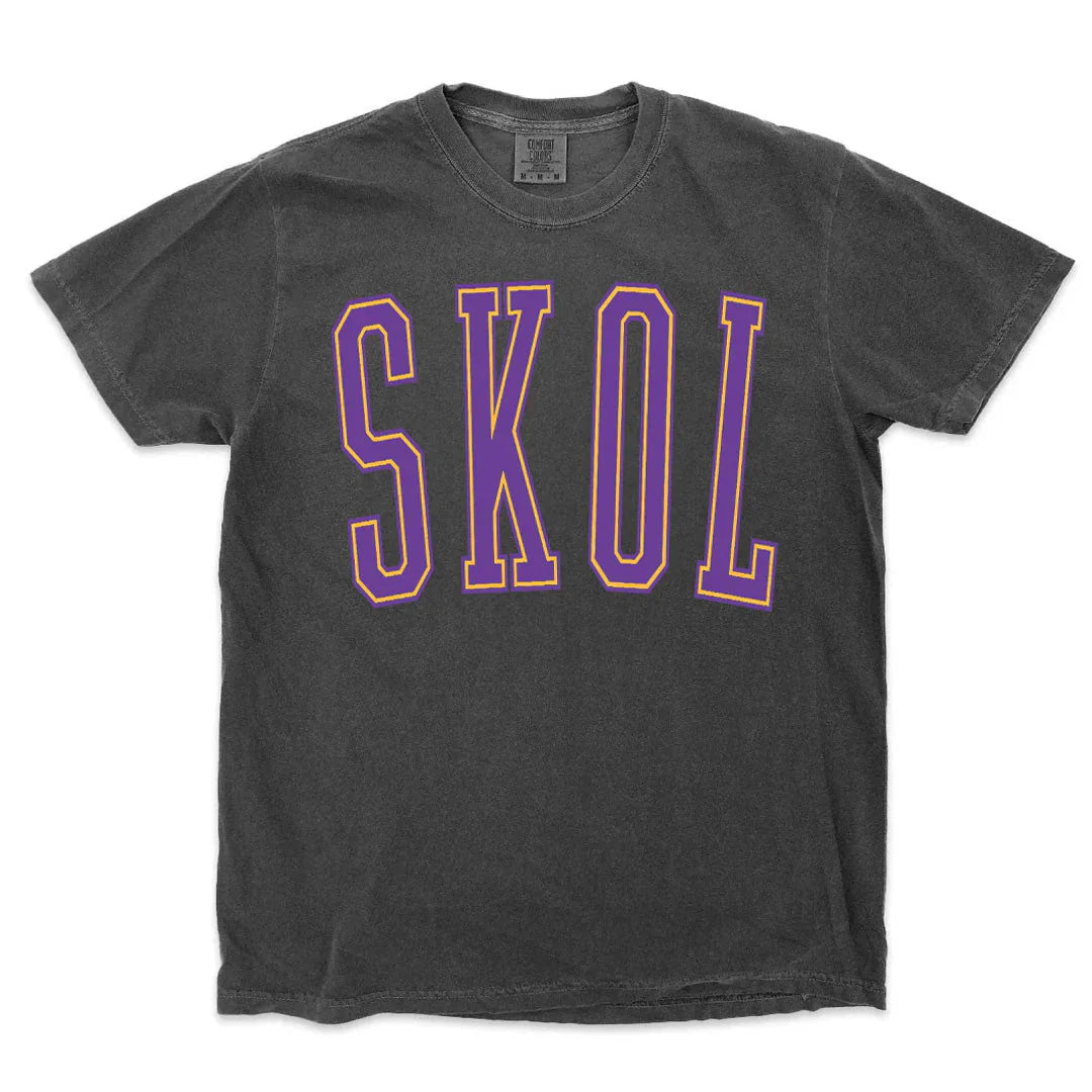 Retro SKOL Graphic Tee - Charcoal