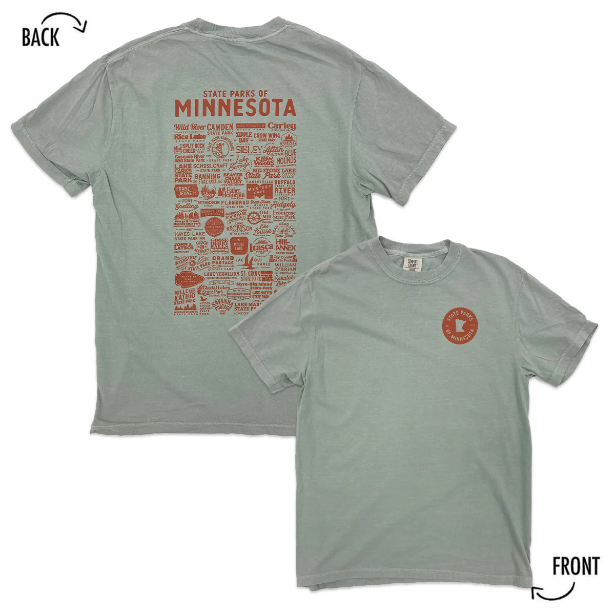 State Parks Minnesota Tee - Olive