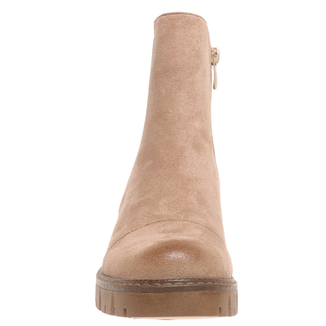 Casual Suede Boots - Taupe