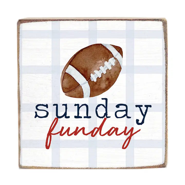 Sunday Funday Wood Decor Block