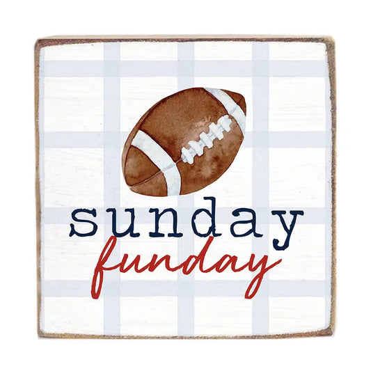 Sunday Funday Wood Decor Block