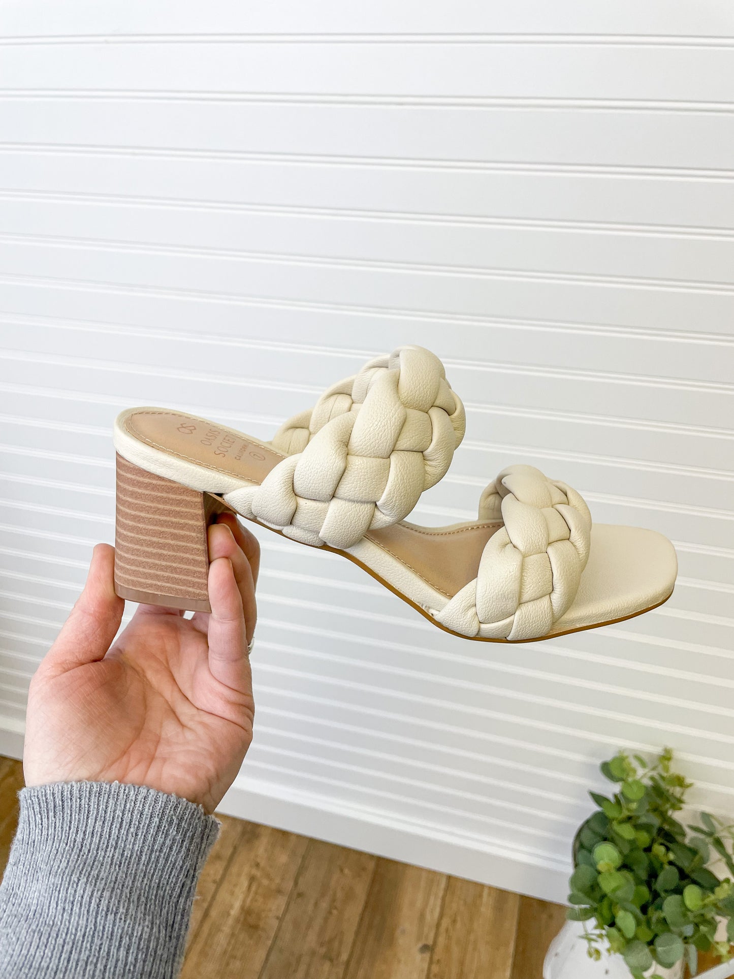 Amelia Braided Heels - Beige