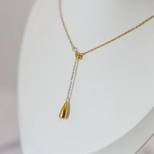 Teardrop Pendant 18k Gold Plated Necklace