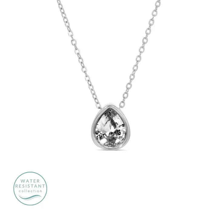 Teardrop Pendant Necklace - Water Resistant (2 colors)