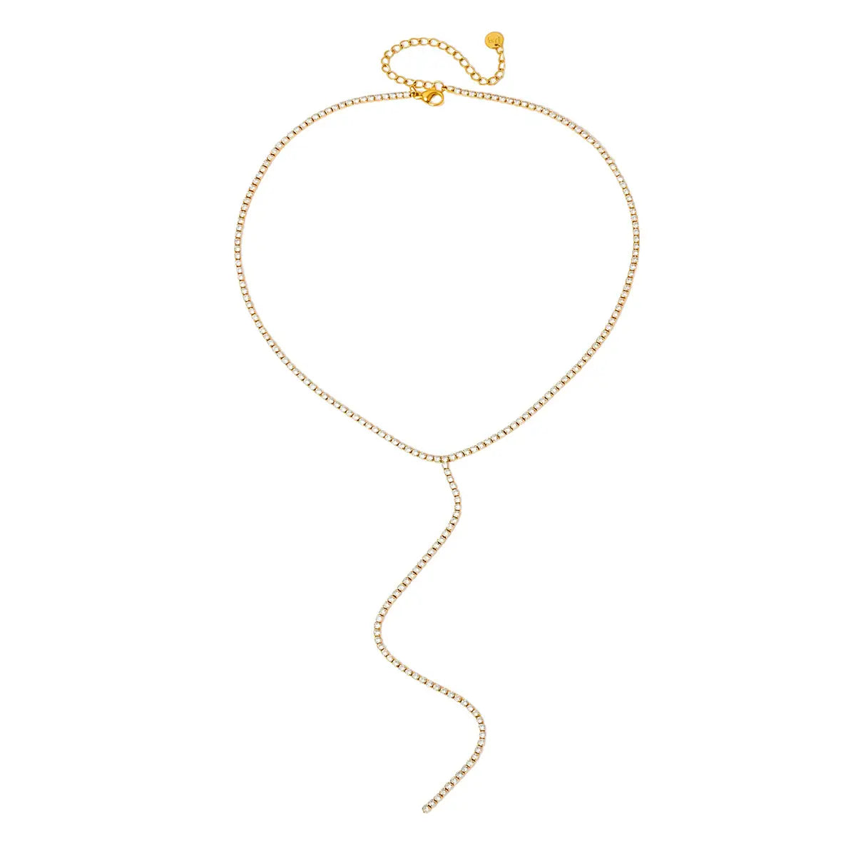 Tennis Lariat Necklace (2 colors) - WATERPROOF