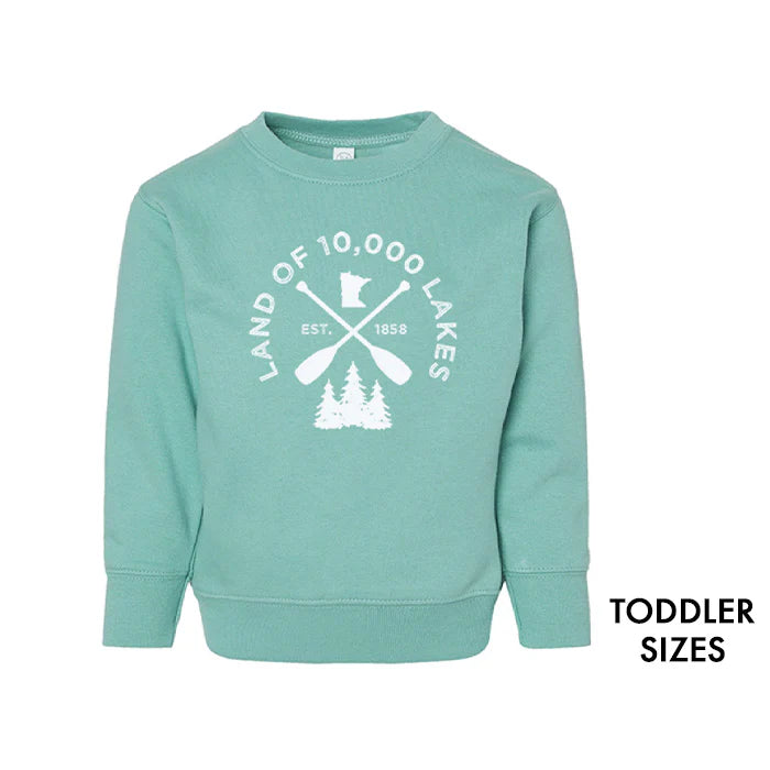 MN Lakes Toddler Crewneck - Aqua