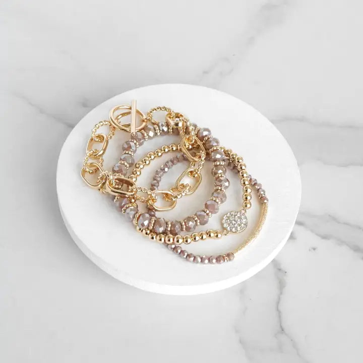 Beaded Blush Bracelet Set