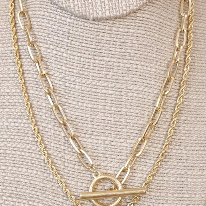 Front Toggle Layer Necklace (2 colors)
