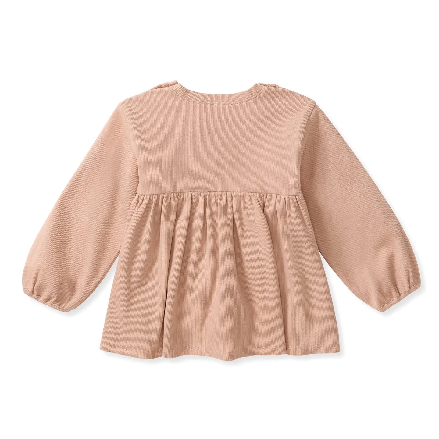 Button Neck Toddler Tunic - Pink