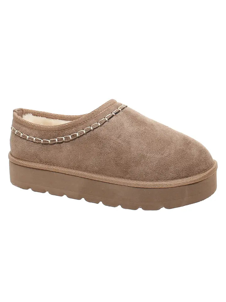 Slip On Suede Shoes - Taupe