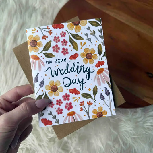On Your Wedding Day Floral Card
