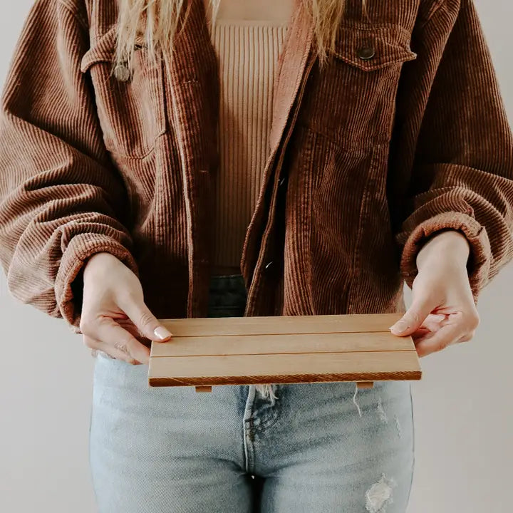 Natural Rectangle Wood Tray
